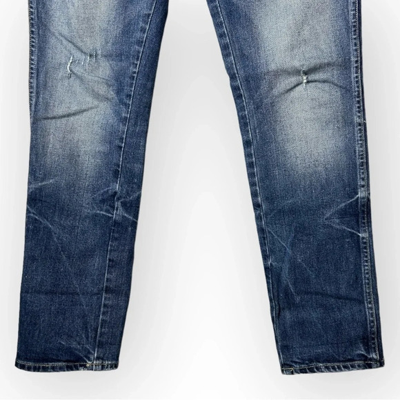 AMO Tomboy Mid Rise Cropped Ankle Jeans in High Roller 27 - Picture 5 of 10